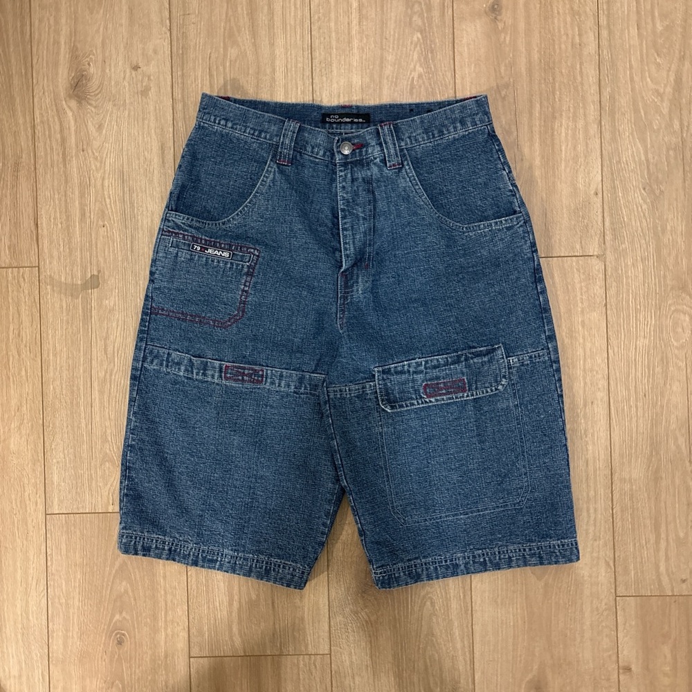 No Boundaries Blue Cargo Shorts Relaxed Fit